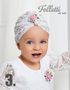 Turban dla dziewczynki do chrztu | Folletti 22P003