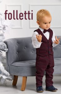 Komplet dla chłopca  w kratkę | Folletti 23A011 