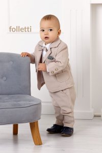 Garnitur chłopięcy beżowy | Folletti 24A008